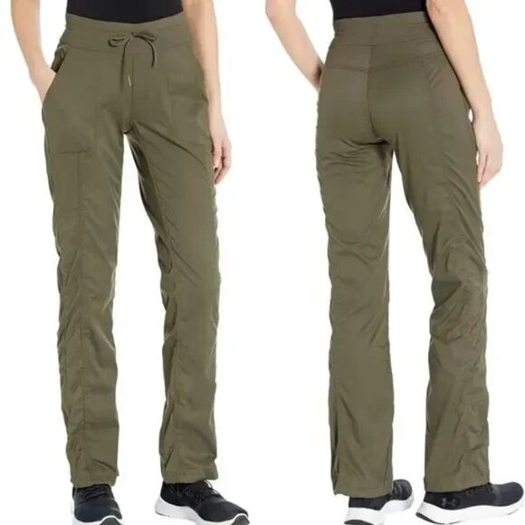 The North Face Women’s Large Aphrodite 2.0 Straight Leg Pants Army Olive Green - Picture 1 of 9